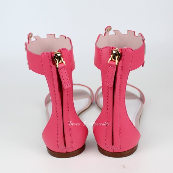 NEW VALENTINO GARAVANI Pink Leather Sandals - Chic Style From Office to Weekend - Picture 9 of 15
